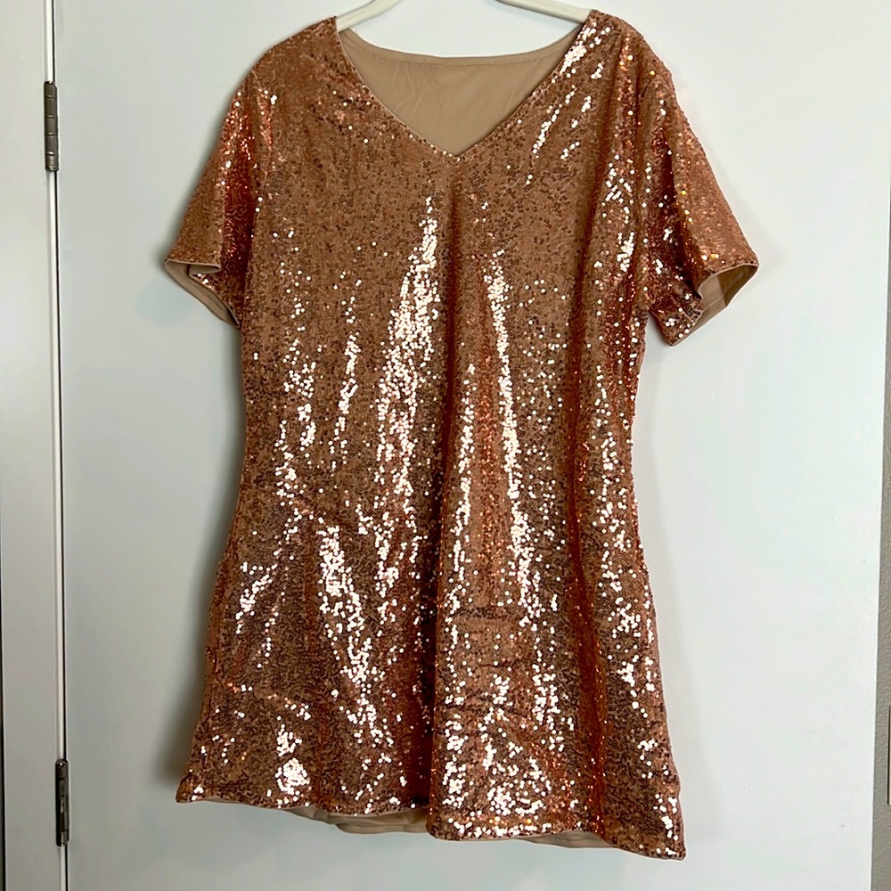 Sequin T-Shirt Dress